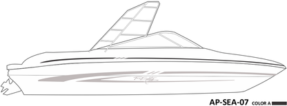AP-SEA-07 - Sea Ray Series 1 Color Vinyl Boat Graphics Kit