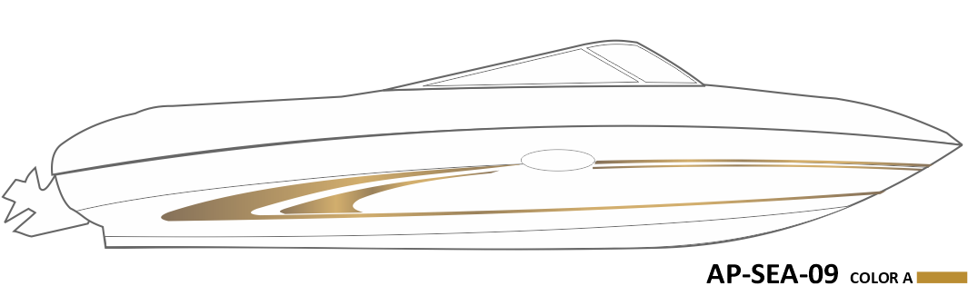 AP-SEA-09 - Sea Ray Series 1 Color Vinyl Boat Graphics Kit
