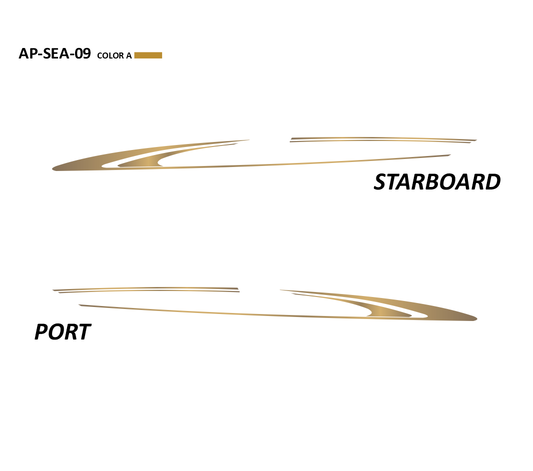 AP-SEA-09 - Sea Ray Series 1 Color Vinyl Boat Graphics Kit