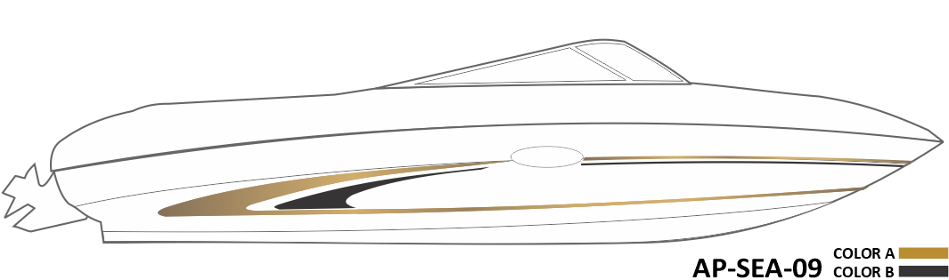 AP-SEA-09 - Sea Ray Series 2 Color Vinyl Boat Graphics Kit