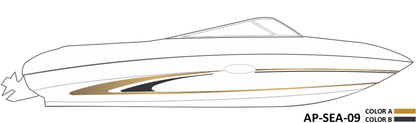 AP-SEA-09 - Sea Ray Series 2 Color Vinyl Boat Graphics Kit