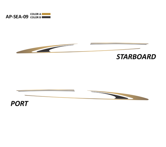 AP-SEA-09 - Sea Ray Series 2 Color Vinyl Boat Graphics Kit