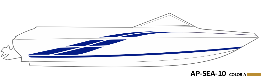 AP-SEA-10 - Sea Ray Series 1 Color Vinyl Boat Graphics Kit