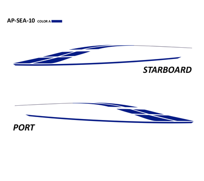 AP-SEA-10 - Sea Ray Series 1 Color Vinyl Boat Graphics Kit