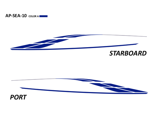 AP-SEA-10 - Sea Ray Series 1 Color Vinyl Boat Graphics Kit