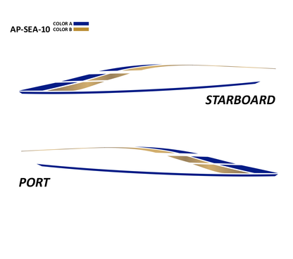 AP-SEA-10 - Sea Ray Series 2 Color Vinyl Boat Graphics Kit