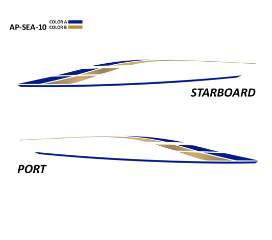 AP-SEA-10 - Sea Ray Series 2 Color Vinyl Boat Graphics Kit