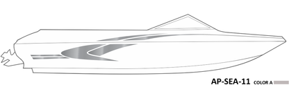 AP-SEA-11 - Sea Ray Series 1 Color Vinyl Boat Graphics Kit