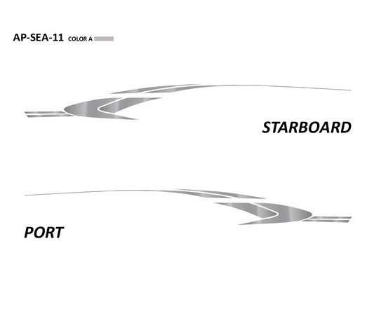 AP-SEA-11 - Sea Ray Series 1 Color Vinyl Boat Graphics Kit