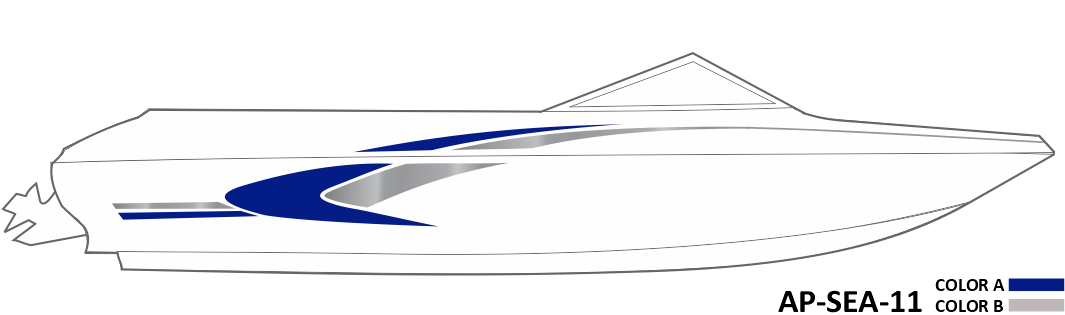 AP-SEA-11 - Sea Ray Series 2 Color Vinyl Boat Graphics Kit