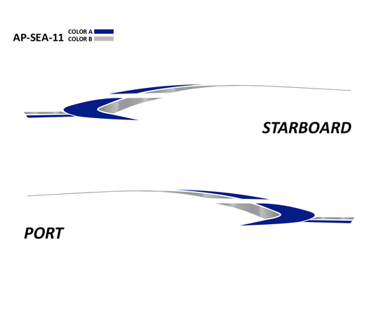 AP-SEA-11 - Sea Ray Series 2 Color Vinyl Boat Graphics Kit