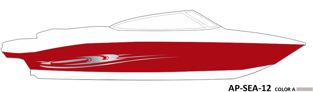 AP-SEA-12 - Sea Ray Series 1 Color Vinyl Boat Graphics Kit