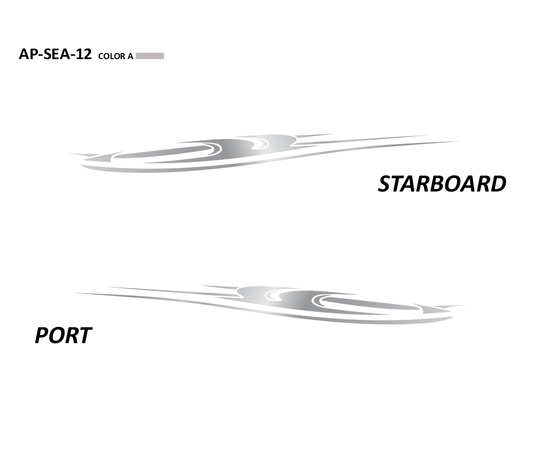 AP-SEA-12 - Sea Ray Series 1 Color Vinyl Boat Graphics Kit