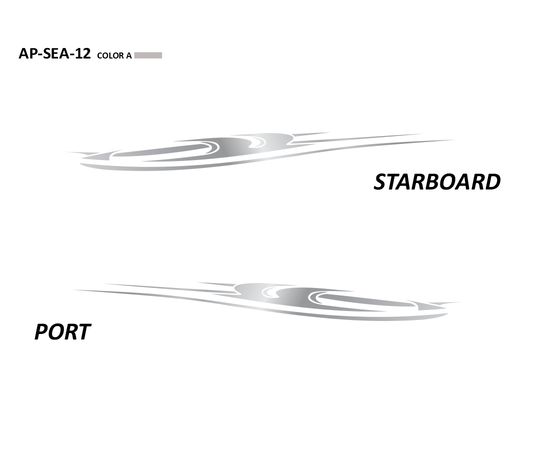 AP-SEA-12 - Sea Ray Series 1 Color Vinyl Boat Graphics Kit
