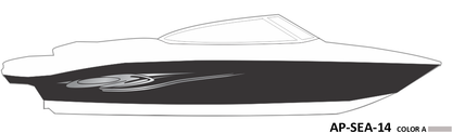 AP-SEA-14 - Sea Ray Series 1 Color Vinyl Boat Graphics Kit