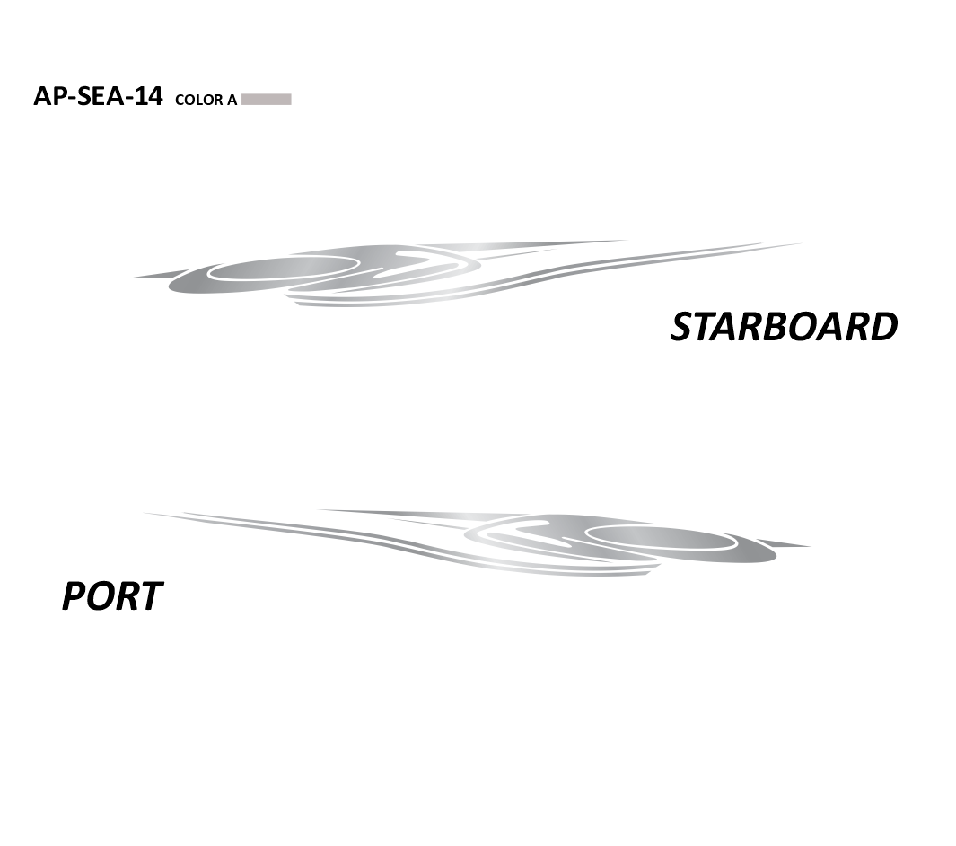 AP-SEA-14 - Sea Ray Series 1 Color Vinyl Boat Graphics Kit