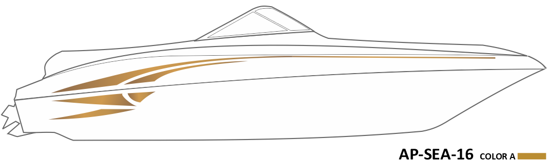 AP-SEA-16 - Sea Ray Series 1 Color Vinyl Boat Graphics Kit