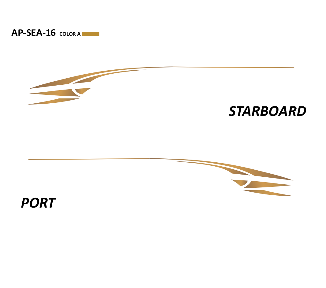 AP-SEA-16 - Sea Ray Series 1 Color Vinyl Boat Graphics Kit