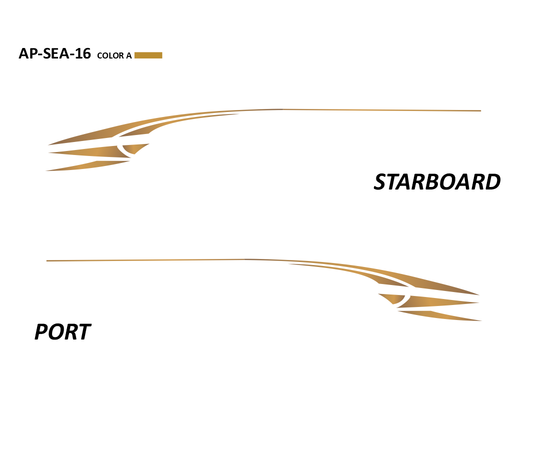 AP-SEA-16 - Sea Ray Series 1 Color Vinyl Boat Graphics Kit