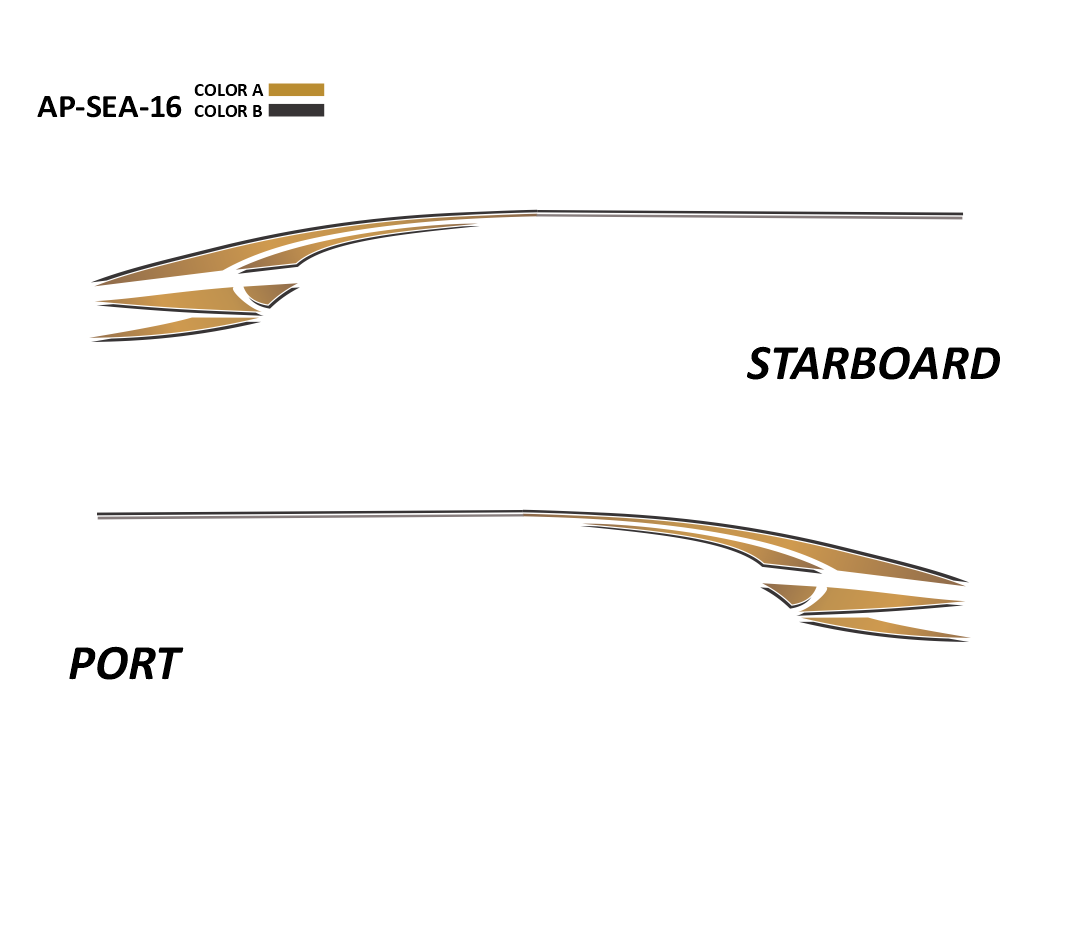 AP-SEA-16 - Sea Ray Series 2 Color Vinyl Boat Graphics Kit