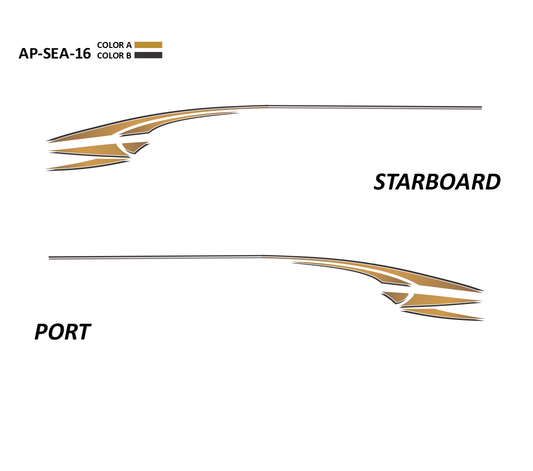 AP-SEA-16 - Sea Ray Series 2 Color Vinyl Boat Graphics Kit