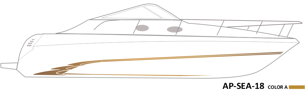 AP-SEA-18 - Sea Ray Series 1 Color Vinyl Boat Graphics Kit