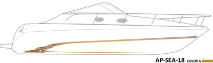 AP-SEA-18 - Sea Ray Series 1 Color Vinyl Boat Graphics Kit