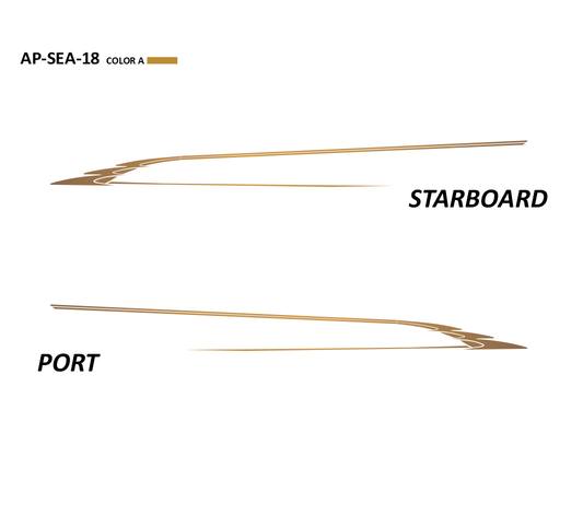 AP-SEA-18 - Sea Ray Series 1 Color Vinyl Boat Graphics Kit