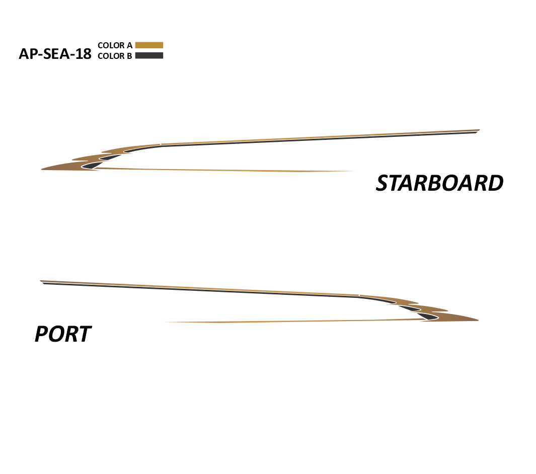 AP-SEA-18 - Sea Ray Series 2 Color Vinyl Boat Graphics Kit