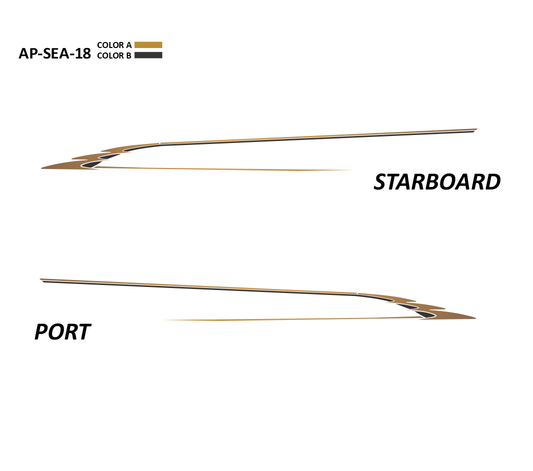 AP-SEA-18 - Sea Ray Series 2 Color Vinyl Boat Graphics Kit