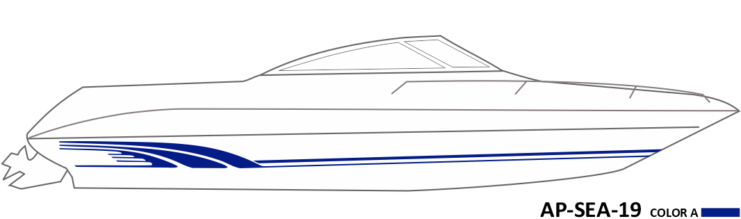 AP-SEA-19 - Sea Ray Series 1 Color Vinyl Boat Graphics Kit