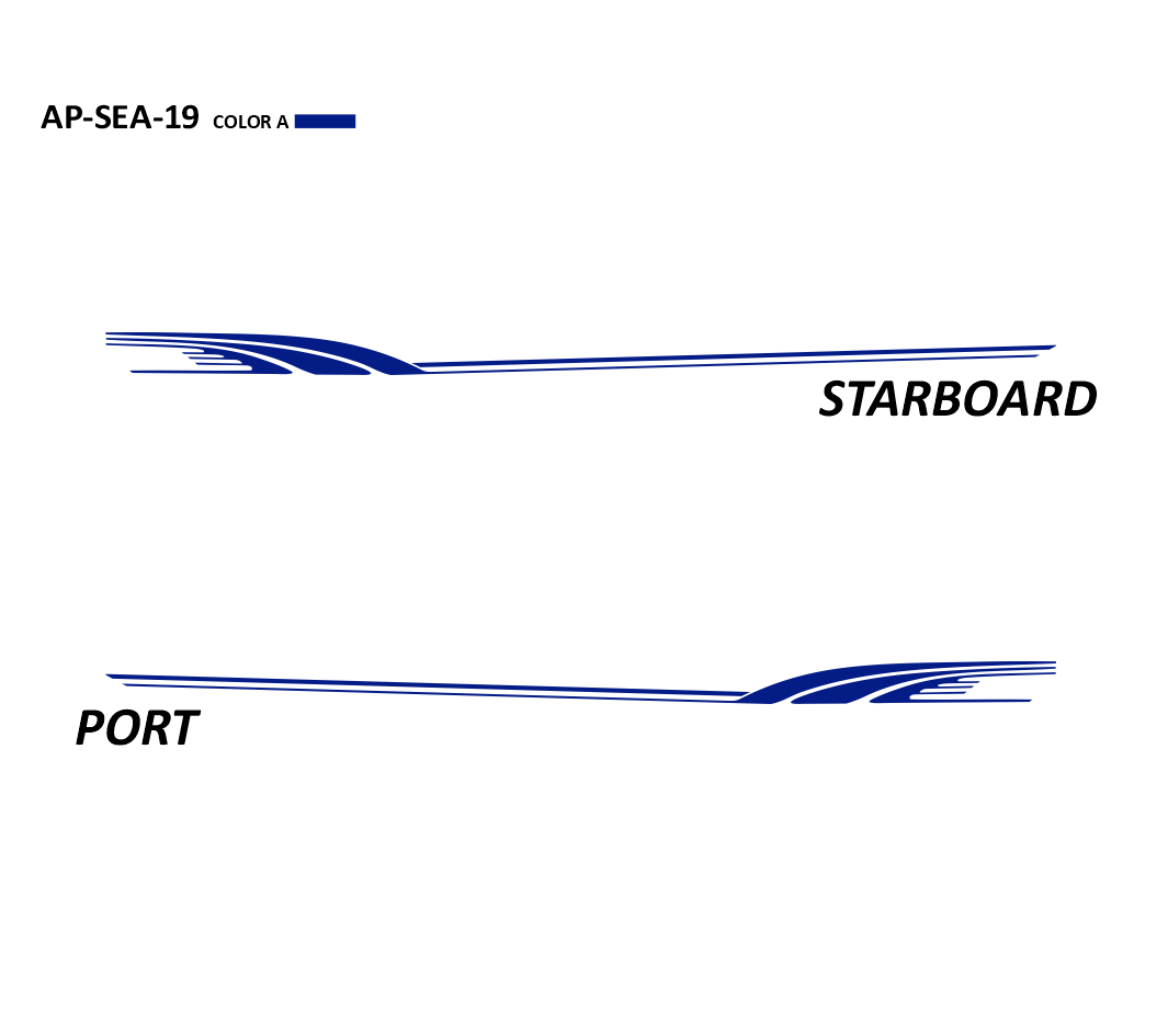 AP-SEA-19 - Sea Ray Series 1 Color Vinyl Boat Graphics Kit