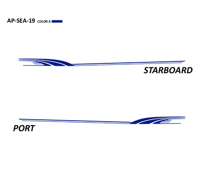 AP-SEA-19 - Sea Ray Series 1 Color Vinyl Boat Graphics Kit