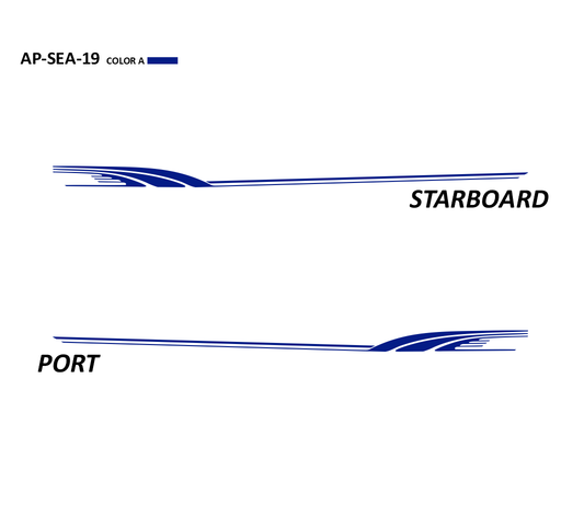 AP-SEA-19 - Sea Ray Series 1 Color Vinyl Boat Graphics Kit