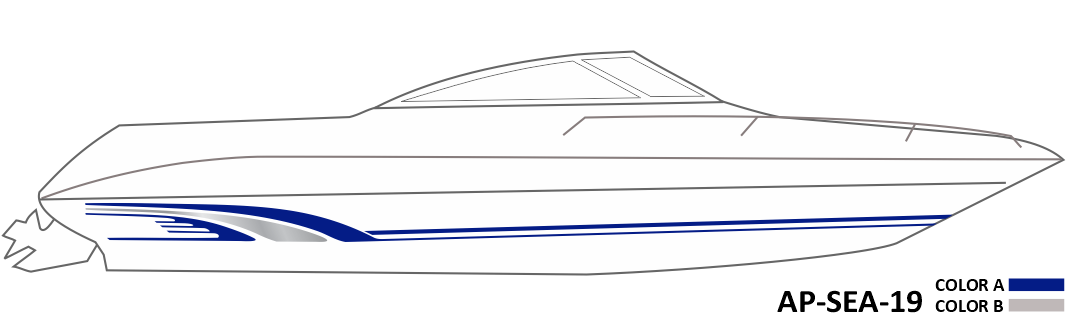 AP-SEA-19 - Sea Ray Series 2 Color Vinyl Boat Graphics Kit