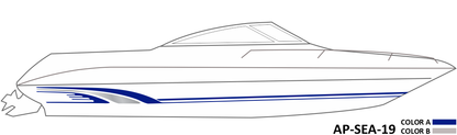 AP-SEA-19 - Sea Ray Series 2 Color Vinyl Boat Graphics Kit