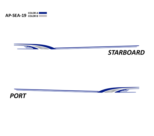 AP-SEA-19 - Sea Ray Series 2 Color Vinyl Boat Graphics Kit