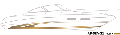 AP-SEA-21 - Sea Ray Series 1 Color Vinyl Boat Graphics Kit