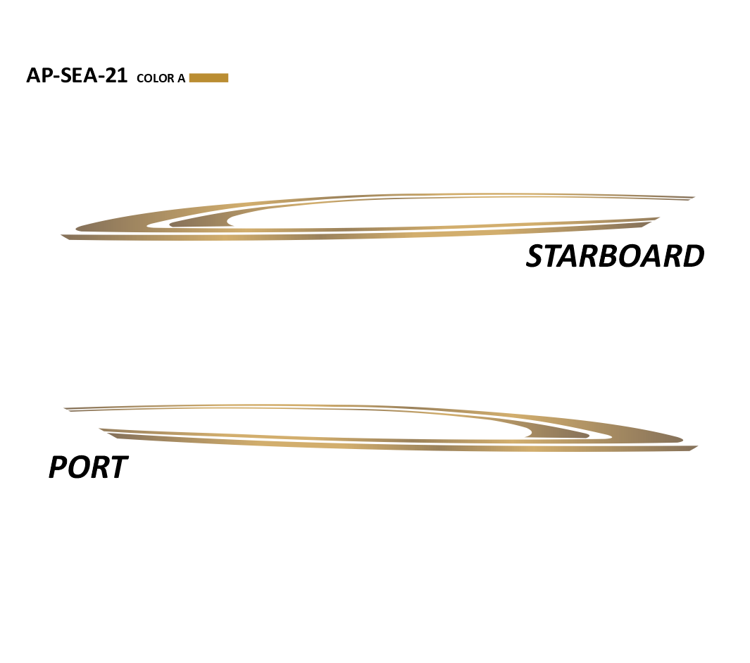AP-SEA-21 - Sea Ray Series 1 Color Vinyl Boat Graphics Kit