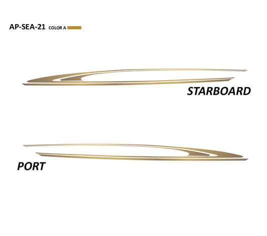 AP-SEA-21 - Sea Ray Series 1 Color Vinyl Boat Graphics Kit
