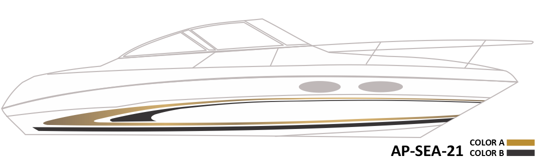AP-SEA-21 - Sea Ray Series 2 Color Vinyl Boat Graphics Kit