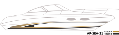 AP-SEA-21 - Sea Ray Series 2 Color Vinyl Boat Graphics Kit