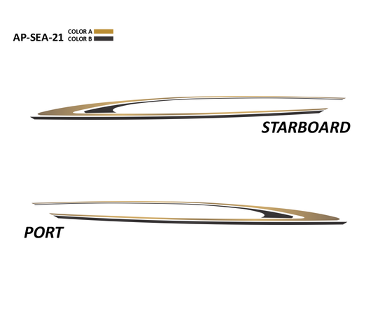 AP-SEA-21 - Sea Ray Series 2 Color Vinyl Boat Graphics Kit