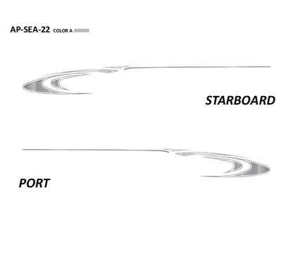 AP-SEA-22 - Sea Ray Series 1 Color Vinyl Boat Graphics Kit