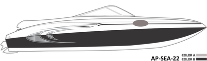 AP-SEA-22 - Sea Ray Series 2 Color Vinyl Boat Graphics Kit