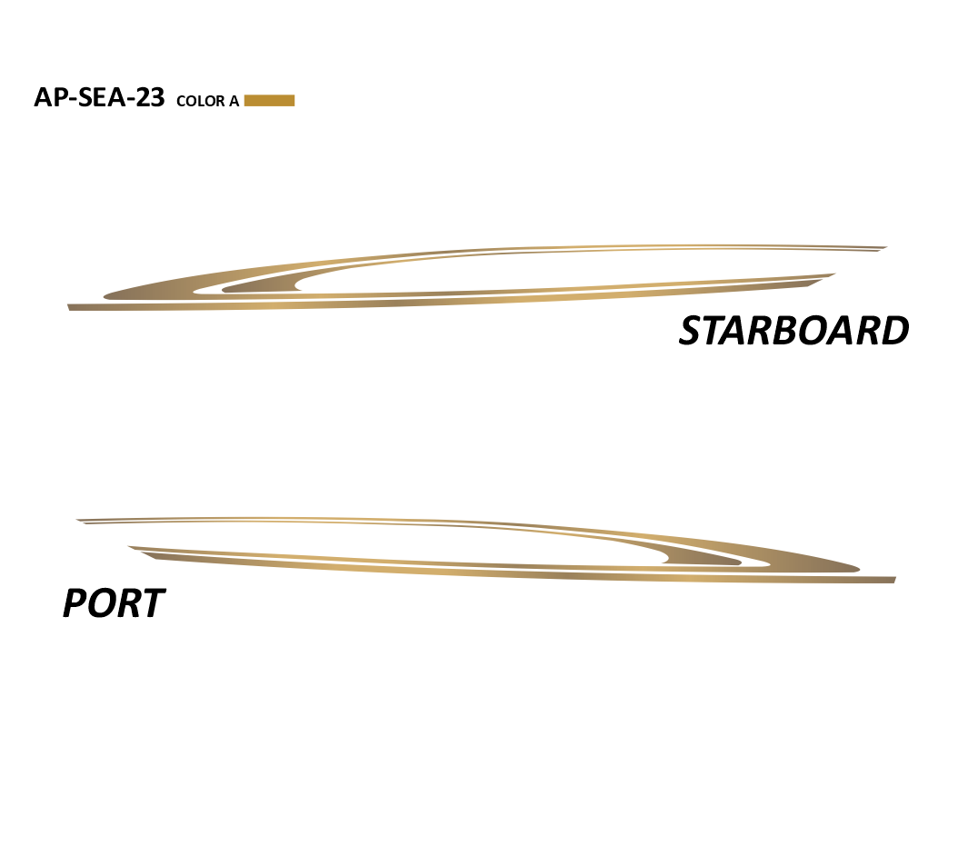 AP-SEA-23 - Sea Ray Series 1 Color Vinyl Boat Graphics Kit