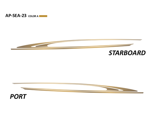 AP-SEA-23 - Sea Ray Series 1 Color Vinyl Boat Graphics Kit