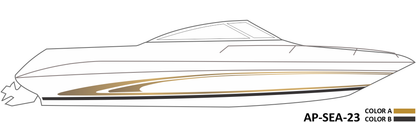 AP-SEA-23 - Sea Ray Series 2 Color Vinyl Boat Graphics Kit