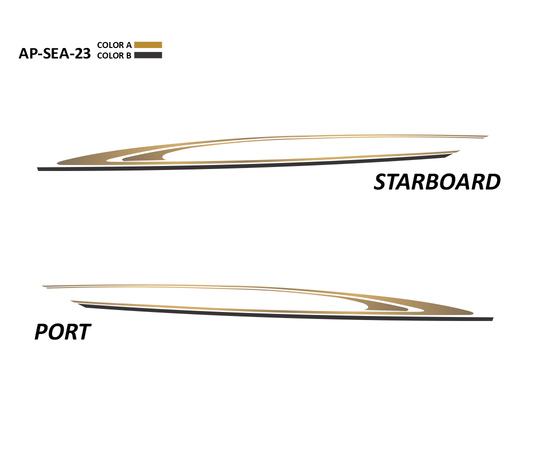 AP-SEA-23 - Sea Ray Series 2 Color Vinyl Boat Graphics Kit