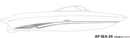 AP-SEA-24 - Sea Ray Series 1 Color Vinyl Boat Graphics Kit